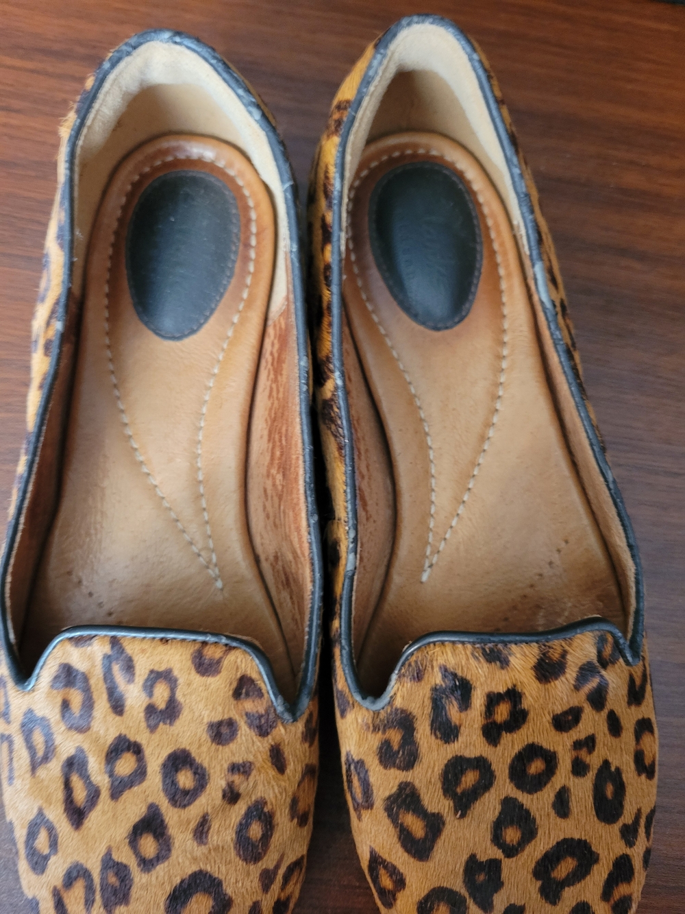 Clarks Leopard Print Hair-On Leather Slip On Shoes Size 5.5 - Picture 5 of 13